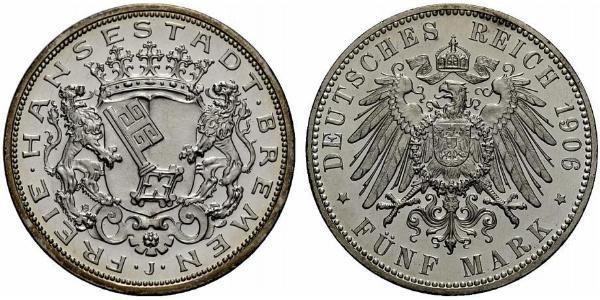 5 Mark Brema (stato) Argento 