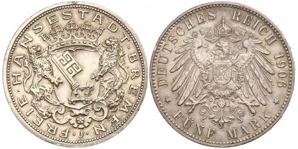 5 Mark Brema (stato) Argento 