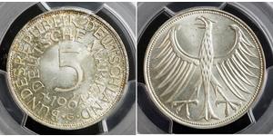 5 Mark Germania Ovest (1949-1990) Argento 