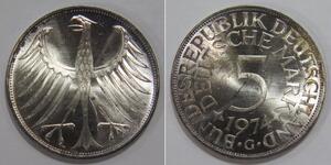 5 Mark Germania Ovest (1949-1990) Argento 