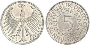 5 Mark Germania Ovest (1949-1990) Argento 