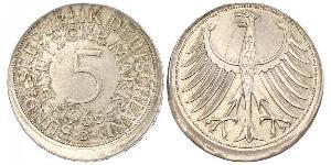 5 Mark Germania Ovest (1949-1990) Argento 