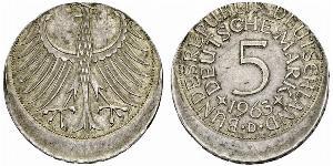 5 Mark Germania Ovest (1949-1990) Argento 