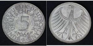 5 Mark Germania Ovest (1949-1990) Argento 