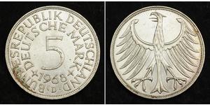 5 Mark Germania Ovest (1949-1990) Argento 