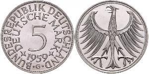 5 Mark Germania Ovest (1949-1990) Argento 