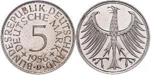 5 Mark Germania Ovest (1949-1990) Argento 