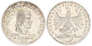 5 Mark Germania Ovest (1949-1990) Argento Friedrich Schiller