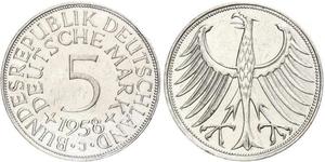 5 Mark Germania Ovest (1949-1990) Argento 