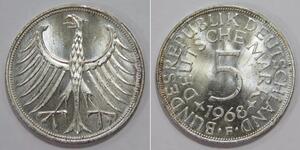 5 Mark Germania Ovest (1949-1990) Argento 