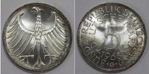 5 Mark Germania Ovest (1949-1990) Argento 
