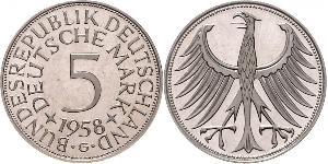 5 Mark Germania Ovest (1949-1990) Argento 