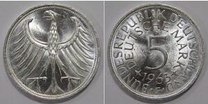 5 Mark Germania Ovest (1949-1990) Argento 