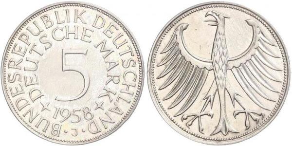 5 Mark Germania Ovest (1949-1990) Argento 