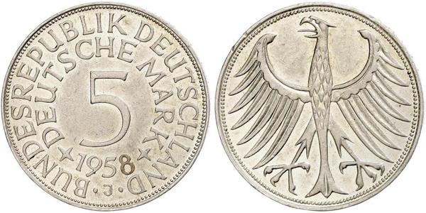 5 Mark Germania Ovest (1949-1990) Argento 