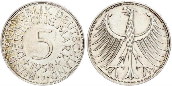 5 Mark Germania Ovest (1949-1990) Argento 