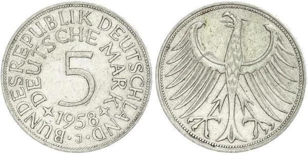 5 Mark Germania Ovest (1949-1990) Argento 