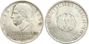 5 Mark Impero tedesco (1871-1918) Argento Gotthold Ephraim Lessing