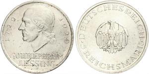 5 Mark Impero tedesco (1871-1918) Argento Gotthold Ephraim Lessing