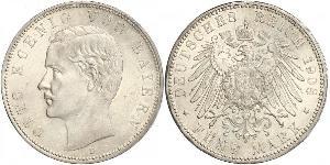 5 Mark Regno di Baviera (1806 - 1918) Argento Ottone di Baviera(1848 – 1916)