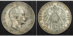 5 Mark Regno di Prussia (1701-1918) Argento Wilhelm II, German Emperor (1859-1941)