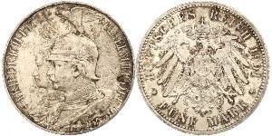 5 Mark Regno di Prussia (1701-1918) Argento Wilhelm II, German Emperor (1859-1941)
