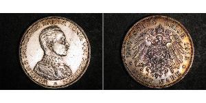 5 Mark Regno di Prussia (1701-1918) Argento Wilhelm II, German Emperor (1859-1941)