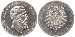 5 Mark Regno di Prussia (1701-1918) Argento Federico III di Germania (1831-1888)