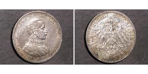 5 Mark Regno di Prussia (1701-1918) Argento Wilhelm II, German Emperor (1859-1941)