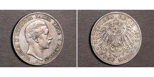 5 Mark Regno di Prussia (1701-1918) Argento Wilhelm II, German Emperor (1859-1941)