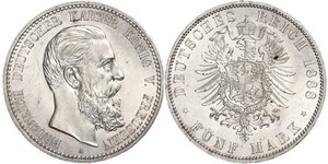 5 Mark Regno di Prussia (1701-1918) Argento Federico III di Germania (1831-1888)
