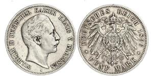 5 Mark Regno di Prussia (1701-1918) Argento Wilhelm II, German Emperor (1859-1941)