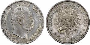 5 Mark Regno di Prussia (1701-1918) Argento Wilhelm I, German Emperor (1797-1888)