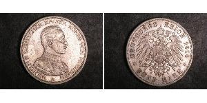 5 Mark Regno di Prussia (1701-1918) Argento Wilhelm II, German Emperor (1859-1941)