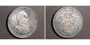 5 Mark Regno di Prussia (1701-1918) Argento Wilhelm II, German Emperor (1859-1941)