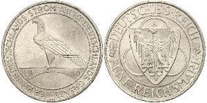 5 Mark Repubblica di Weimar (1918-1933) Argento 