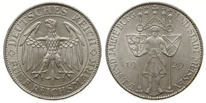 5 Mark Repubblica di Weimar (1918-1933) Argento 