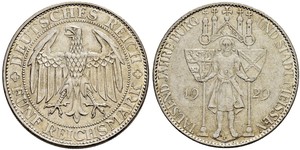 5 Mark Repubblica di Weimar (1918-1933) Argento 