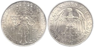 5 Mark Repubblica di Weimar (1918-1933) Argento 