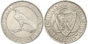 5 Mark Repubblica di Weimar (1918-1933) Argento 