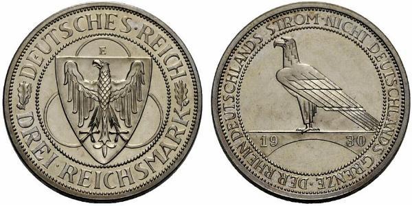 5 Mark Repubblica di Weimar (1918-1933) Argento 