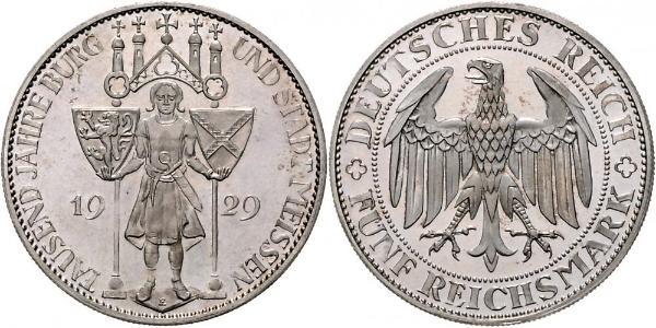 5 Mark Repubblica di Weimar (1918-1933) Argento 