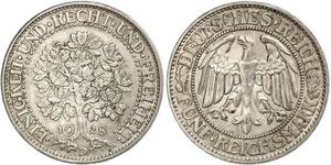 5 Mark Repubblica di Weimar (1918-1933) / Germania Argento 