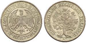 5 Mark Repubblica di Weimar (1918-1933) / Germania Argento 