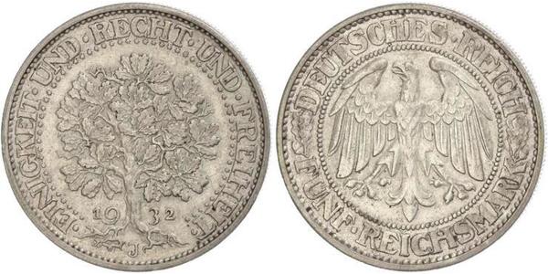 5 Mark Repubblica di Weimar (1918-1933) / Germania Argento 