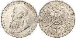 5 Mark Sassonia-Meiningen (1680 - 1918) Argento Giorgio II di Sassonia-Meiningen