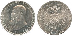 5 Mark Sassonia-Meiningen (1680 - 1918) Argento Giorgio II di Sassonia-Meiningen