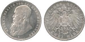 5 Mark Sassonia-Meiningen (1680 - 1918) Argento Giorgio II di Sassonia-Meiningen