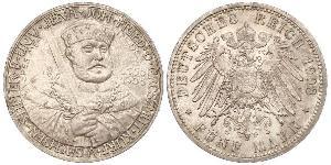 5 Mark Sassonia-Weimar-Eisenach (1809 - 1918) Argento 