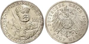 5 Mark Sassonia-Weimar-Eisenach (1809 - 1918) Argento 